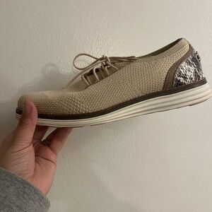Cole Haan Women's Original Grand Meridian Oxford Oat Shoe Snakeskin 8B